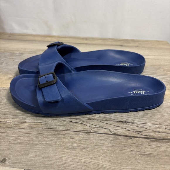 Women's 8 G. H. Bass Navy Blue Buckle EVA sandal - Picture 5 of 9